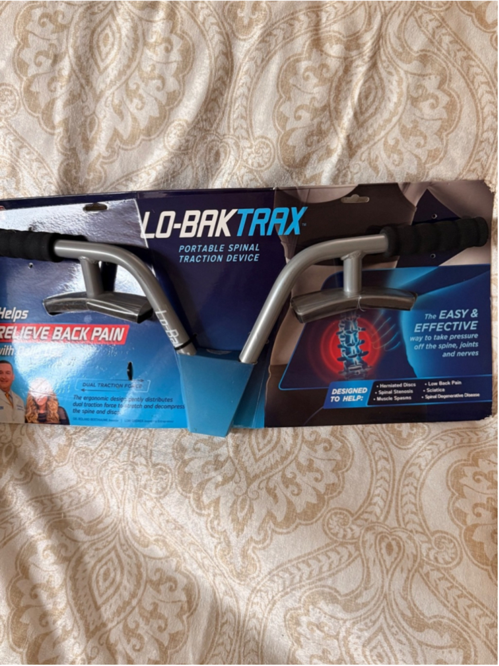 LO-BAK TRAX Portable Spinal Traction w/DVD DECOMPRESS Sciatica Low Back Pain NEW